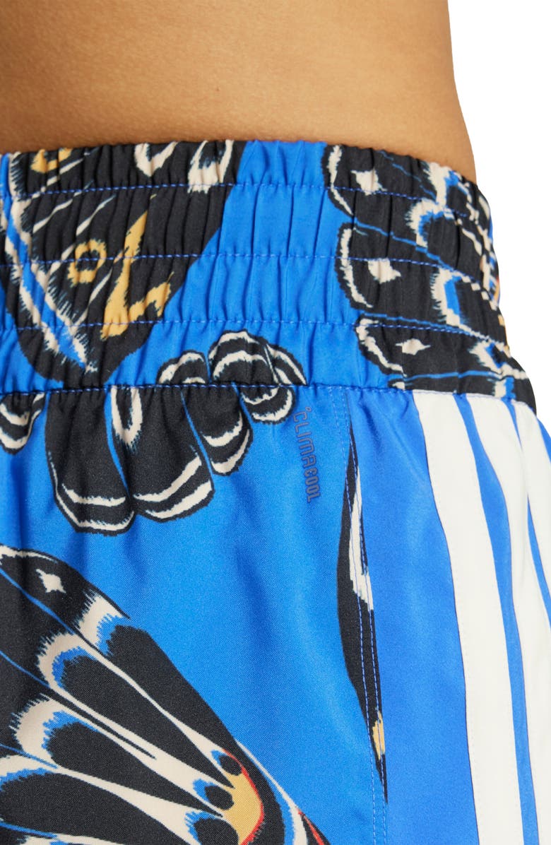 ADIDAS X FARM RIO x FARM Rio Butterfly Print Shorts, Alternate, color, Black/Hirb