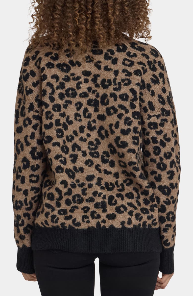 NYDJ Cheetah V-Neck Cardigan, Alternate, color, 