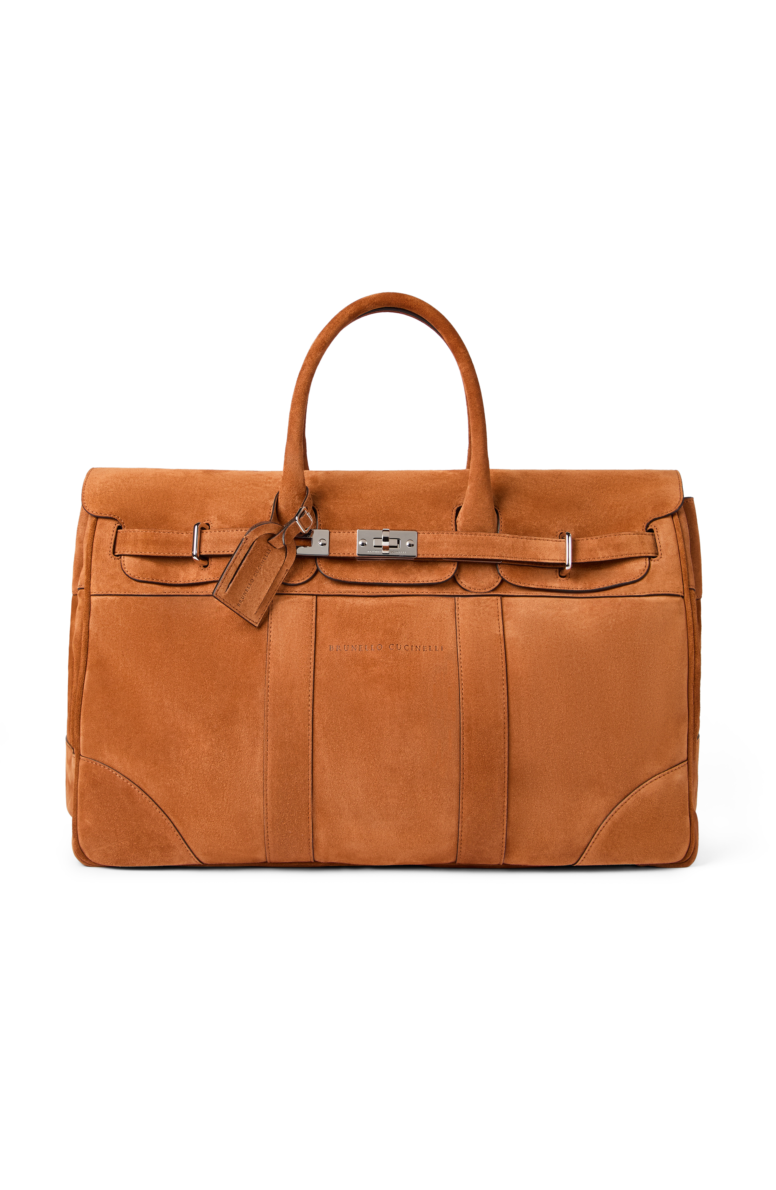 Brunello Cucinelli Suede bag, Main, color, Cognac