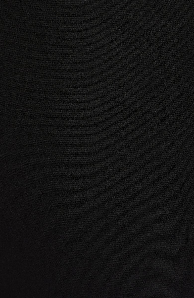 Valentino Garavani Bow Detail Long Sleeve Cady A-Line Dress, Alternate, color, Black