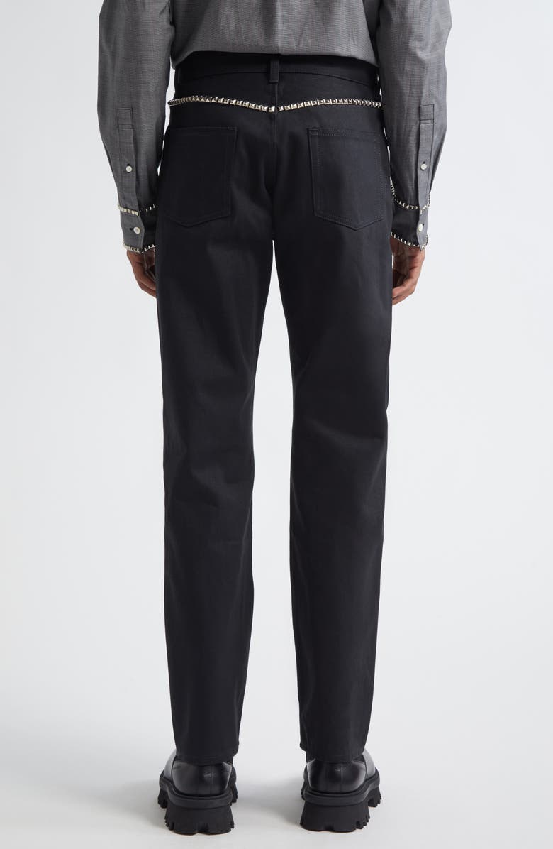 TAKAHIROMIYASHITA TheSoloist. Regular Fit Stud Embellished Jeans, Alternate, color, Black
