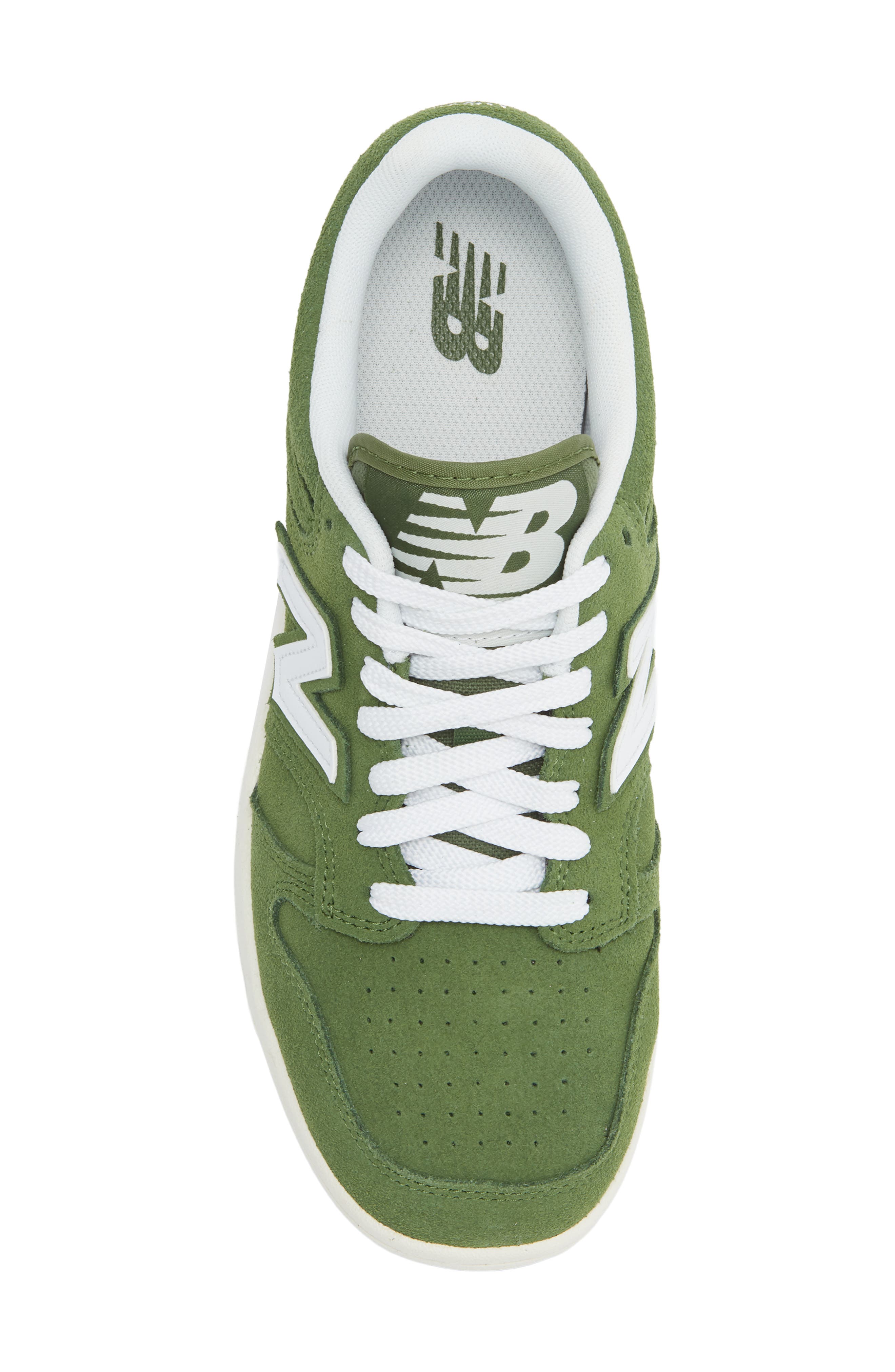 New Balance Kids' 480 Sneaker, Alternate, color, White/ Dark Alpine Green