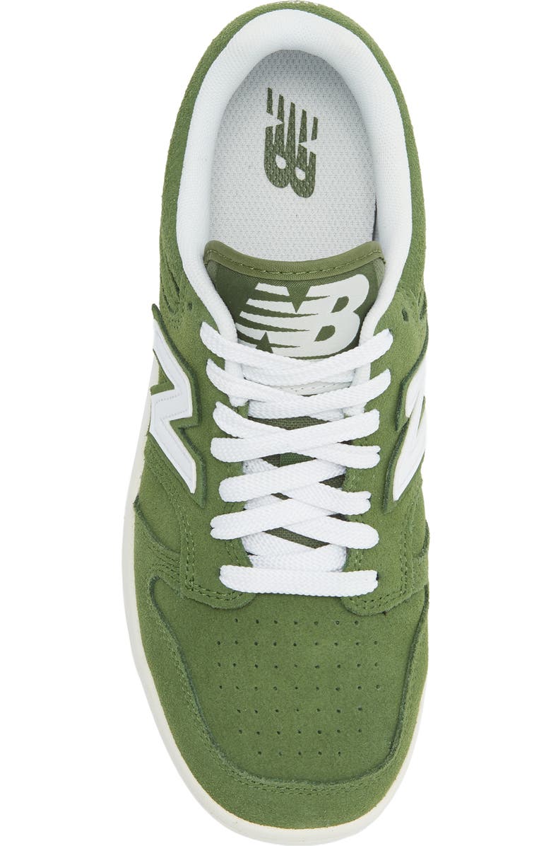 New Balance Kids' 480 Sneaker, Alternate, color, White/ Dark Alpine Green