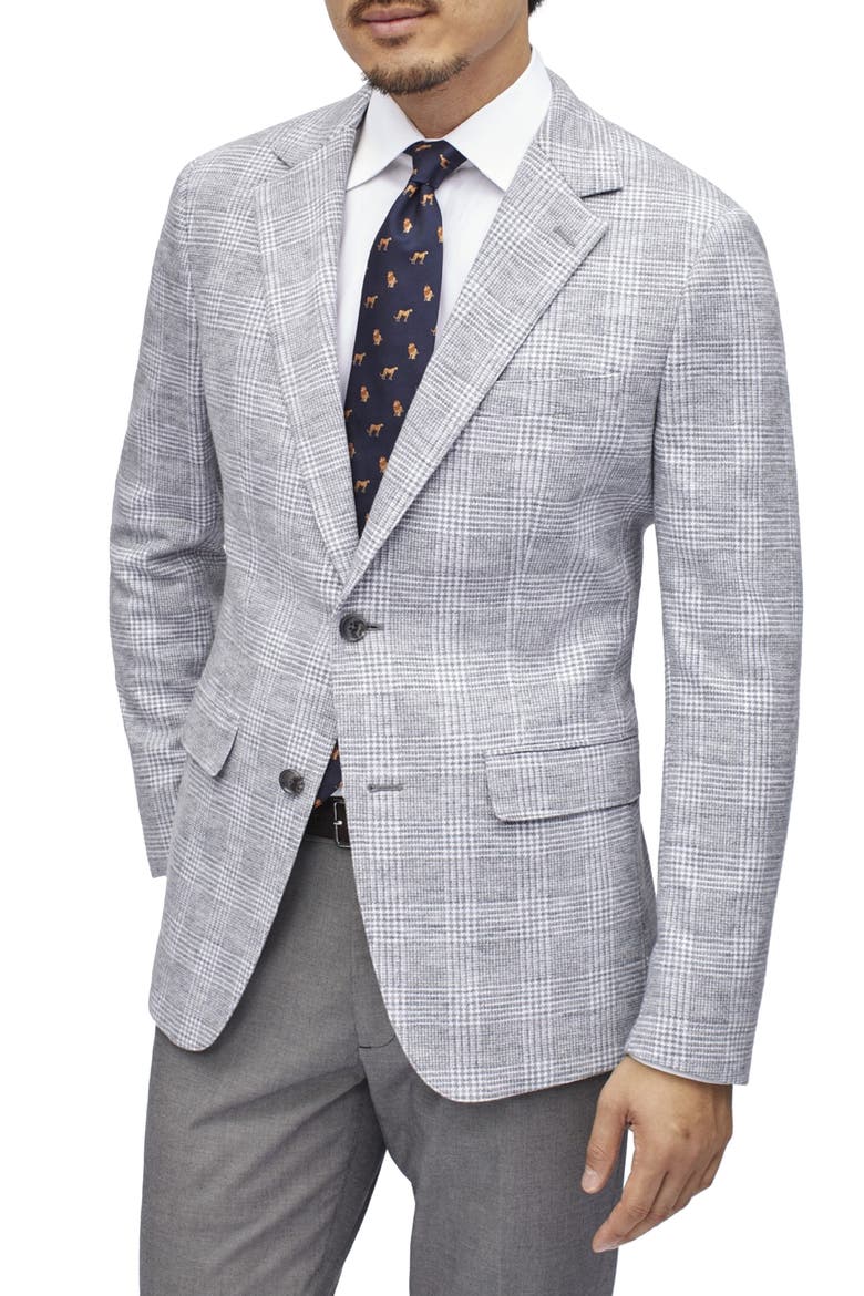 Slim Fit Knit Sport Coat, Main, color, CHARCOAL
