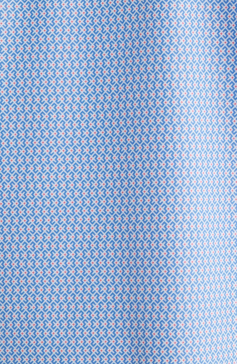 Peter Millar Taza Geo Print Performance Piqué Polo, Alternate, color, Evening Tide