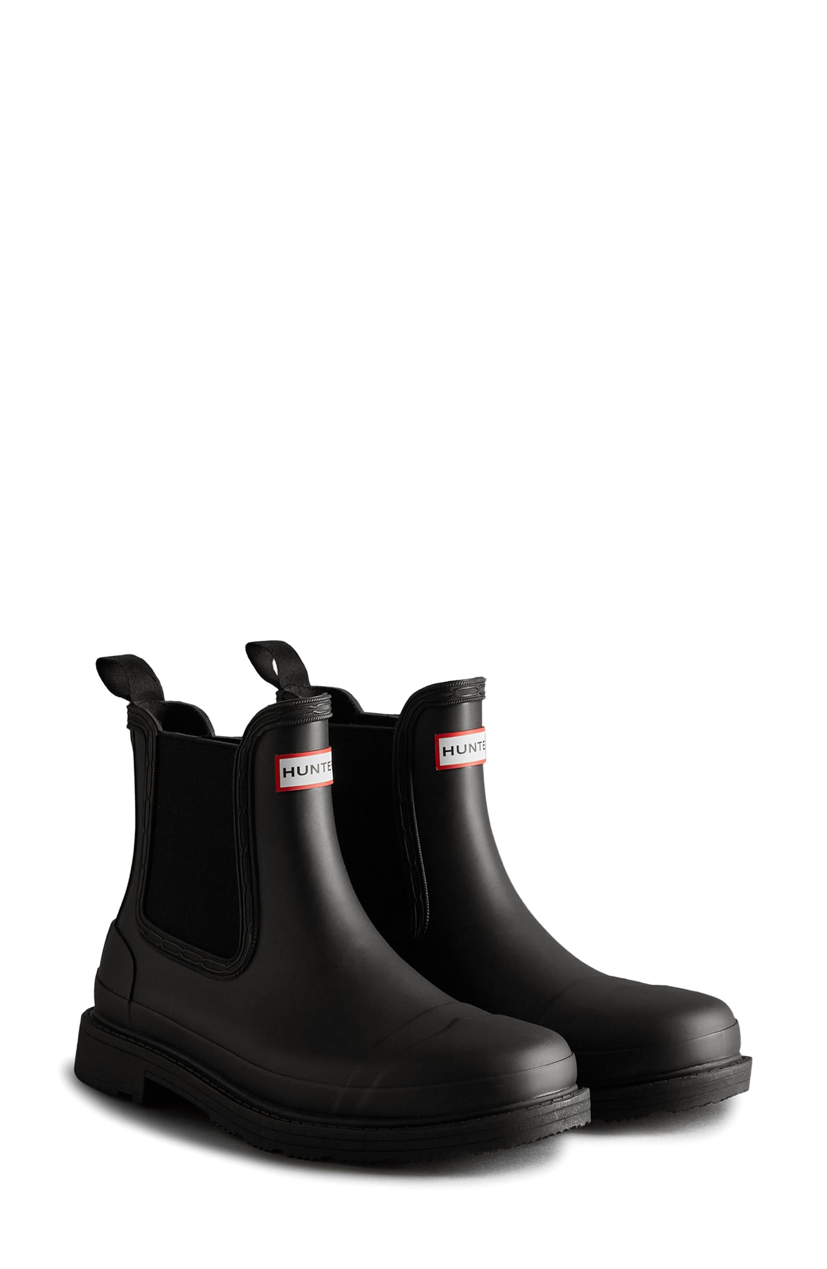 Hunter Commando Waterproof Chelsea Boot, Main, color, 