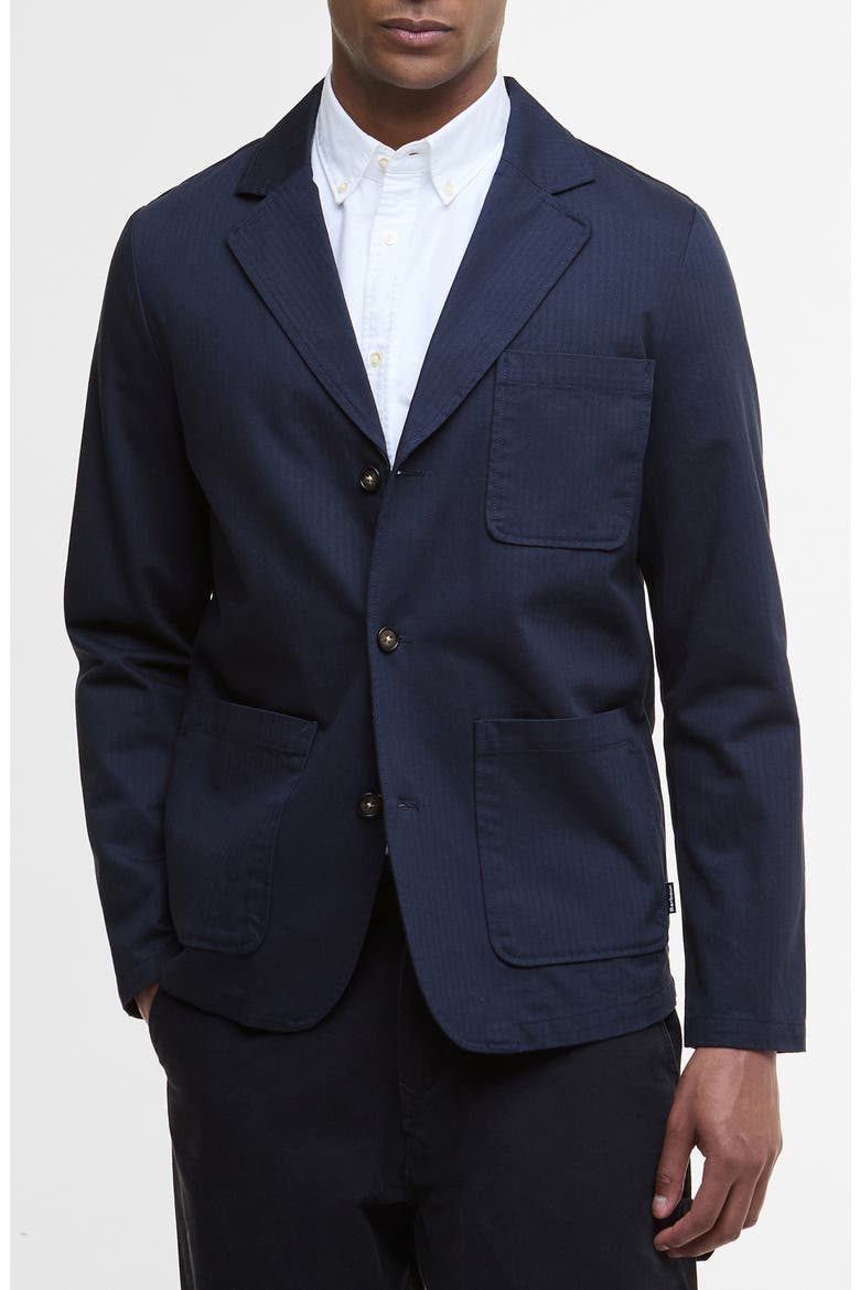 Bayview Herringbone Twill Shirt Jacket, Main, color, NAVY