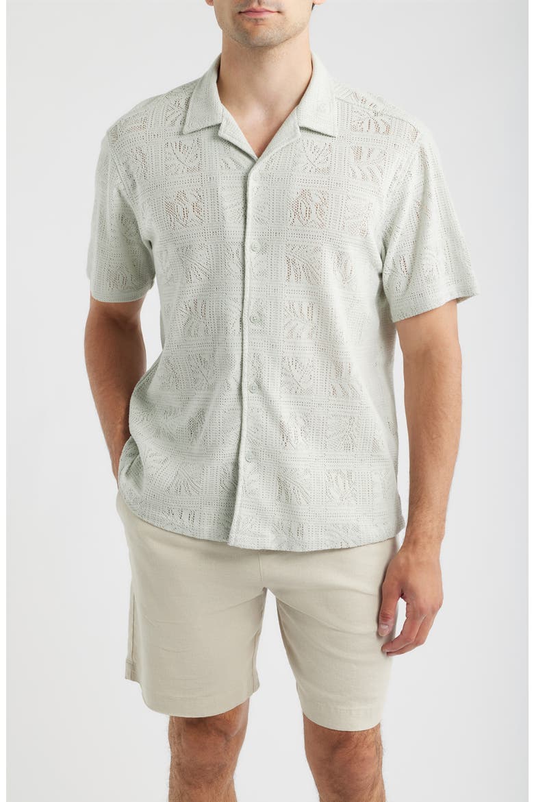Tile Cabana Camp Shirt, Main, color, MIST