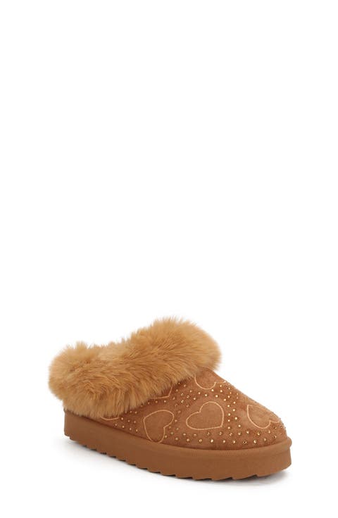 Kids' Stone Fuzzy Faux Fur Slipper