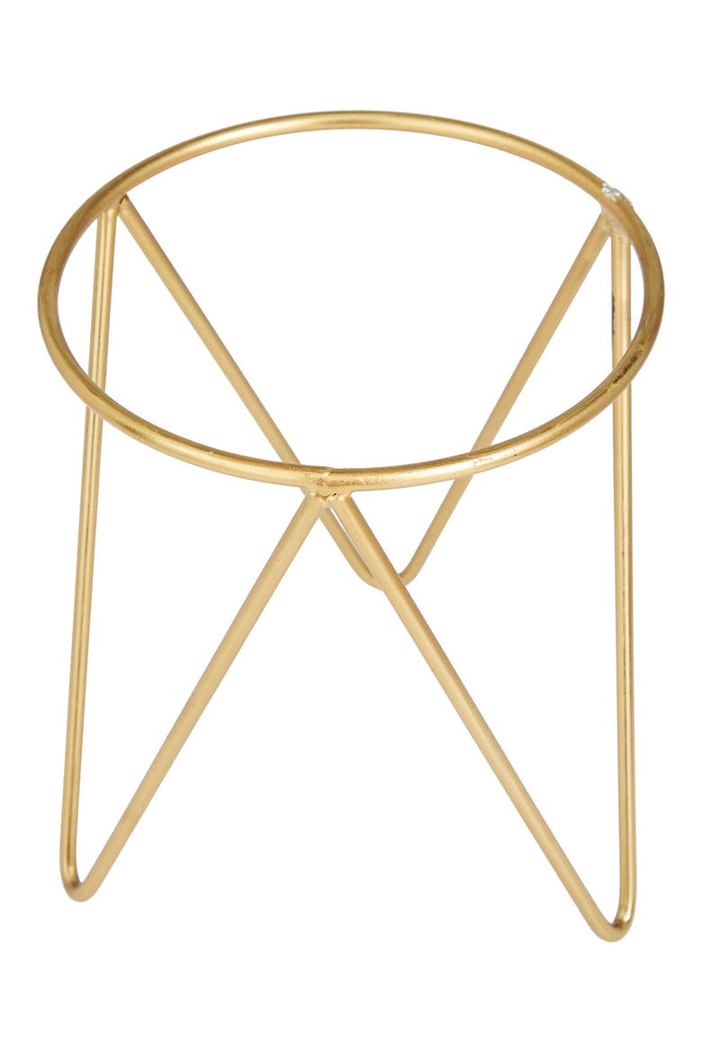 Goldtone Metal Modern Planter with Removable Stand - Set of 2, Alternate, color, GOLD