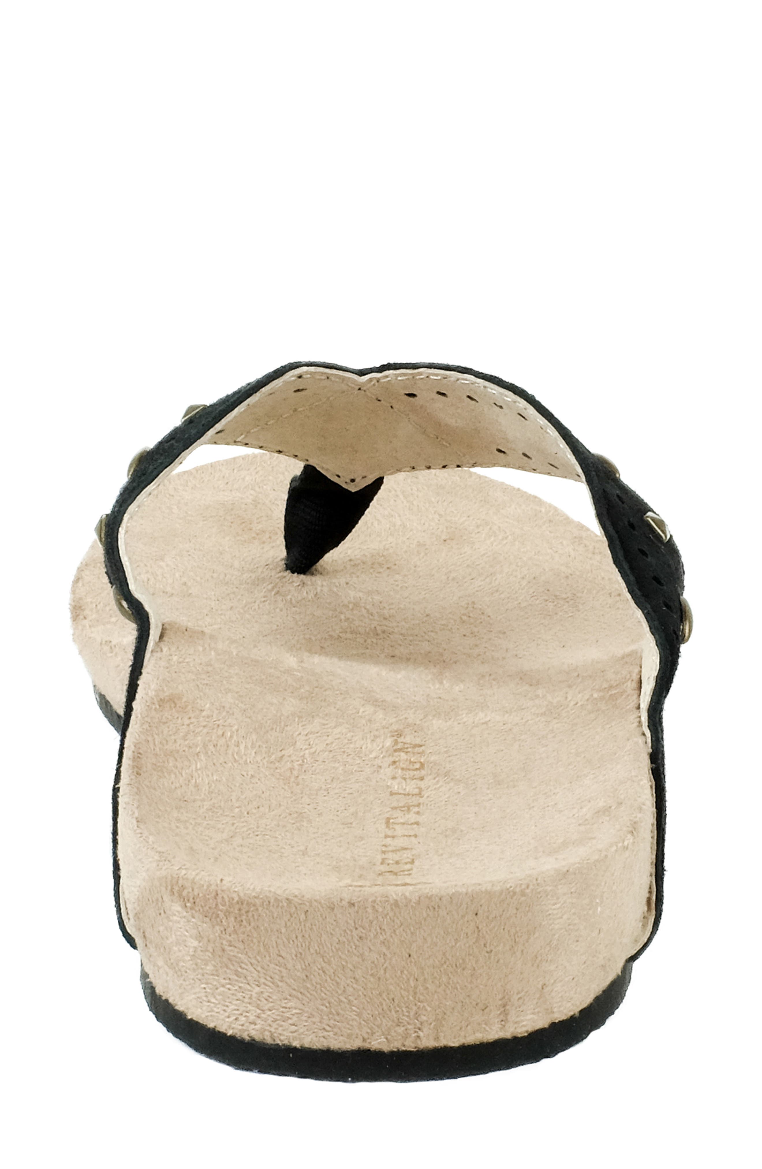 Revitalign Kena Stud Orthotic Flip Flop, Alternate, color, Black