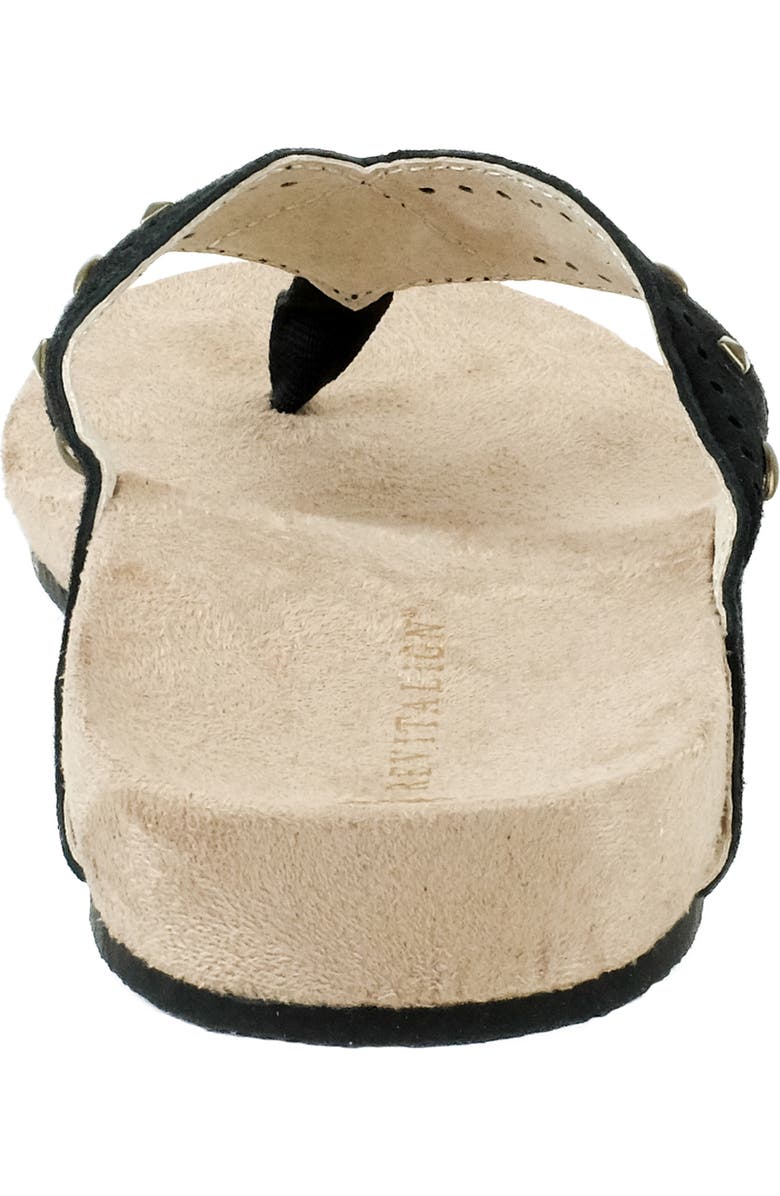 Revitalign Kena Stud Orthotic Flip Flop, Alternate, color, Black