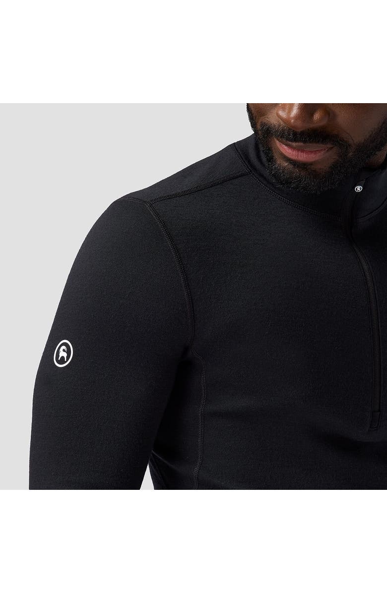 Backcountry Cedars Rws Merino Mid-Wt Baselayer 1/4-Zip Top - Men's, Alternate, color, Black