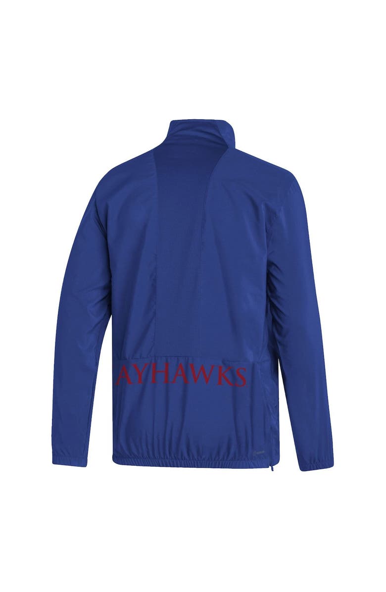 adidas Men's adidas Royal Kansas Jayhawks AEROREADY Half-Zip Jacket, Alternate, color, 
