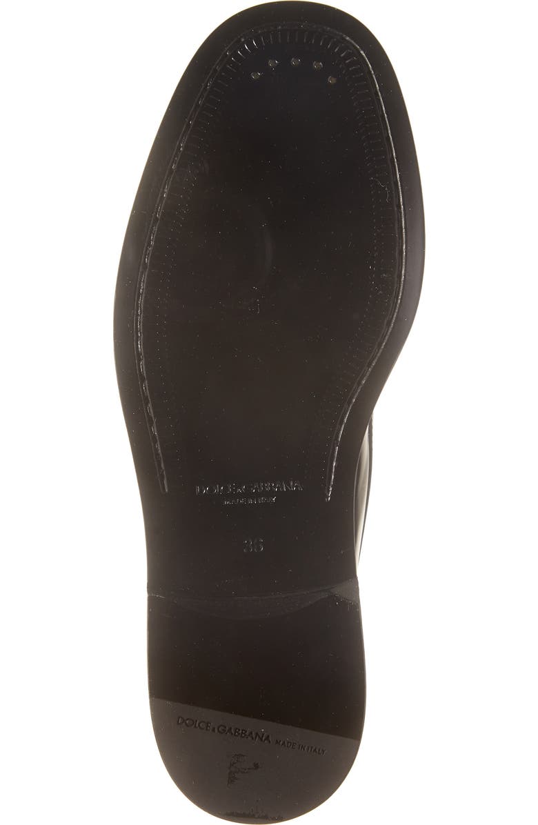 Dolce&Gabbana Logo Moc Toe Loafer, Alternate, color, Nero