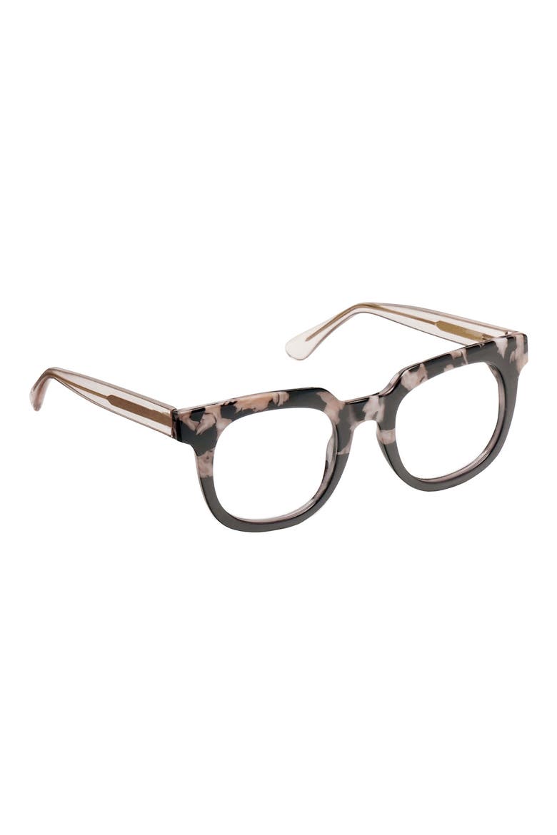 Showbiz 50mm Blue Light Blocking Reading Glasses, Alternate, color, BLACK MARBLE/ BLACK