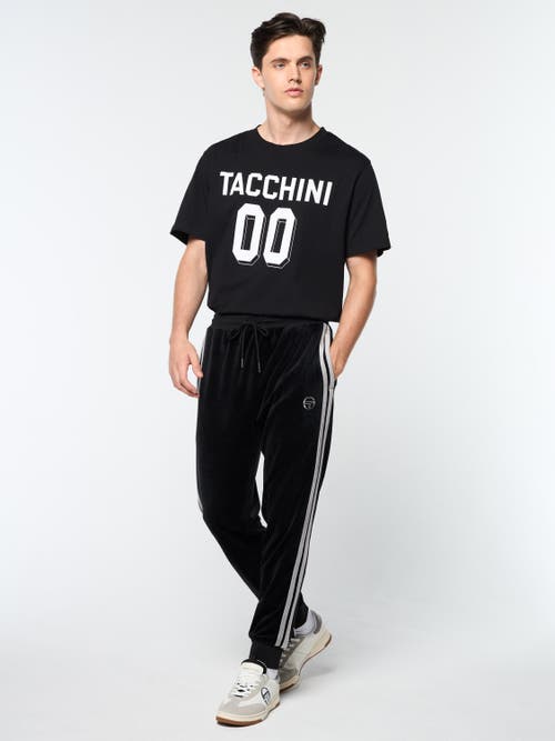 Sergio Tacchini Damarindo Velour Track Pant In Black