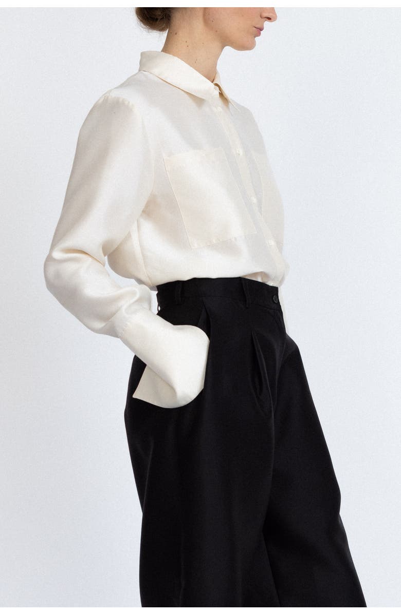 Alas Silk-Wool Blend Darted Bermuda Shorts, Alternate, color, Black