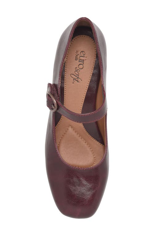 Eurosoft Paulette Mary Jane Pump In Burgundy