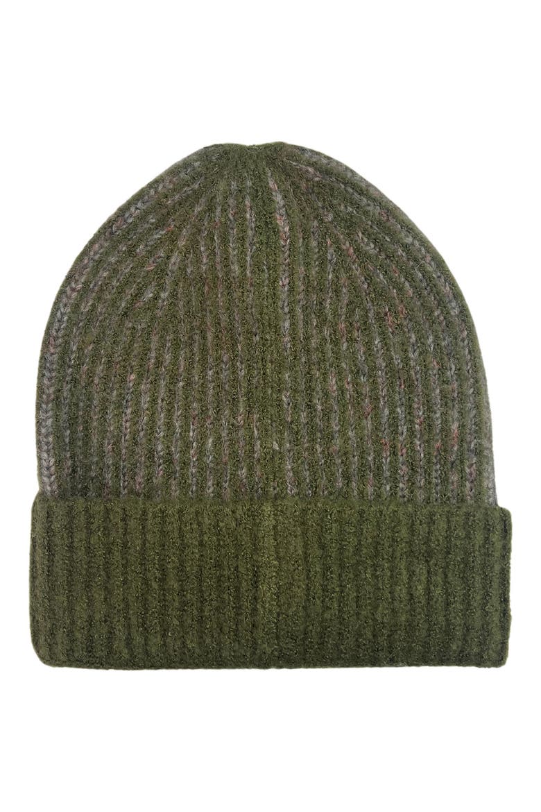Rib Knit Cuff Beanie, Main, color, OLIVE