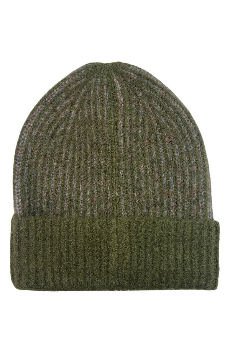 MARCUS ADLER Rib Knit Cuff Beanie, Main, color, Olive
