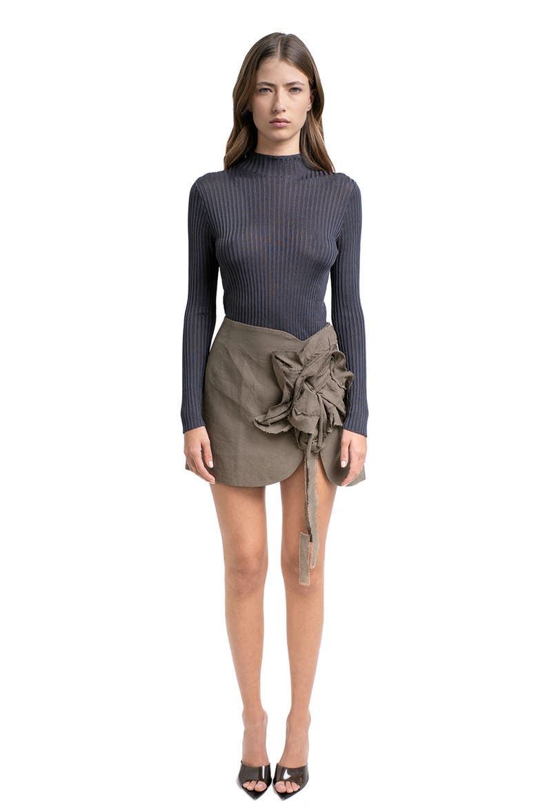 Flora Skirt, Main, color, Olive green