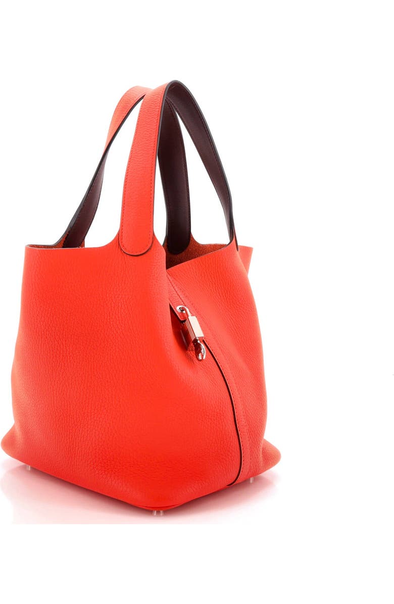 Pre-Owned Hermes Eclat Picotin Lock Bag Clemence MM, Alternate, color, Orange Poppy