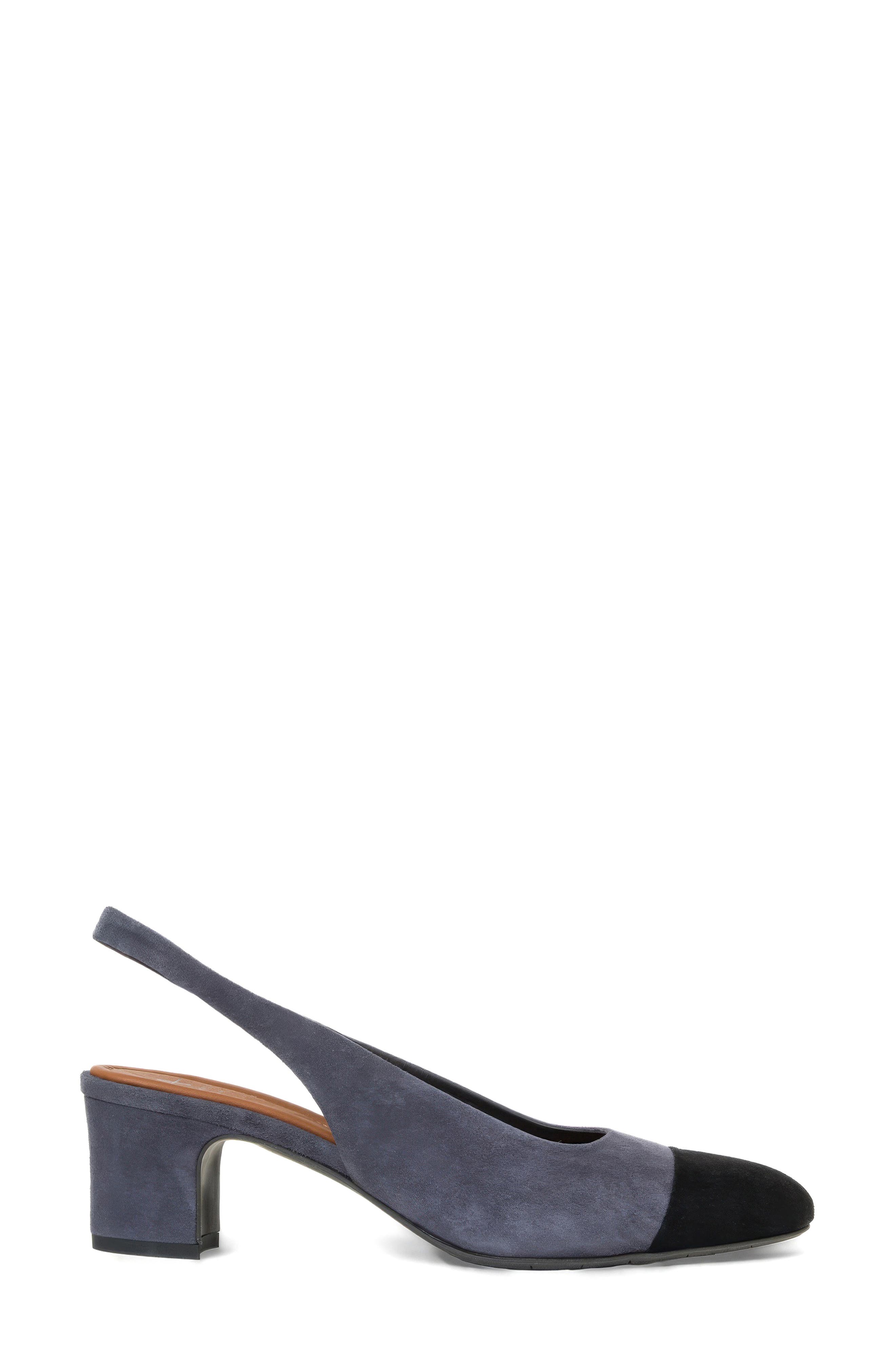 Tiphaine Slingback Pump, Alternate, color, ASH NAVY/ BLACK SUEDE