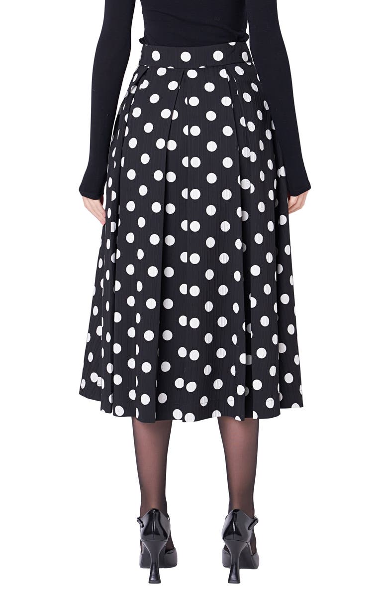 English Factory Polka Dot A-Line Midi Skirt, Alternate, color,