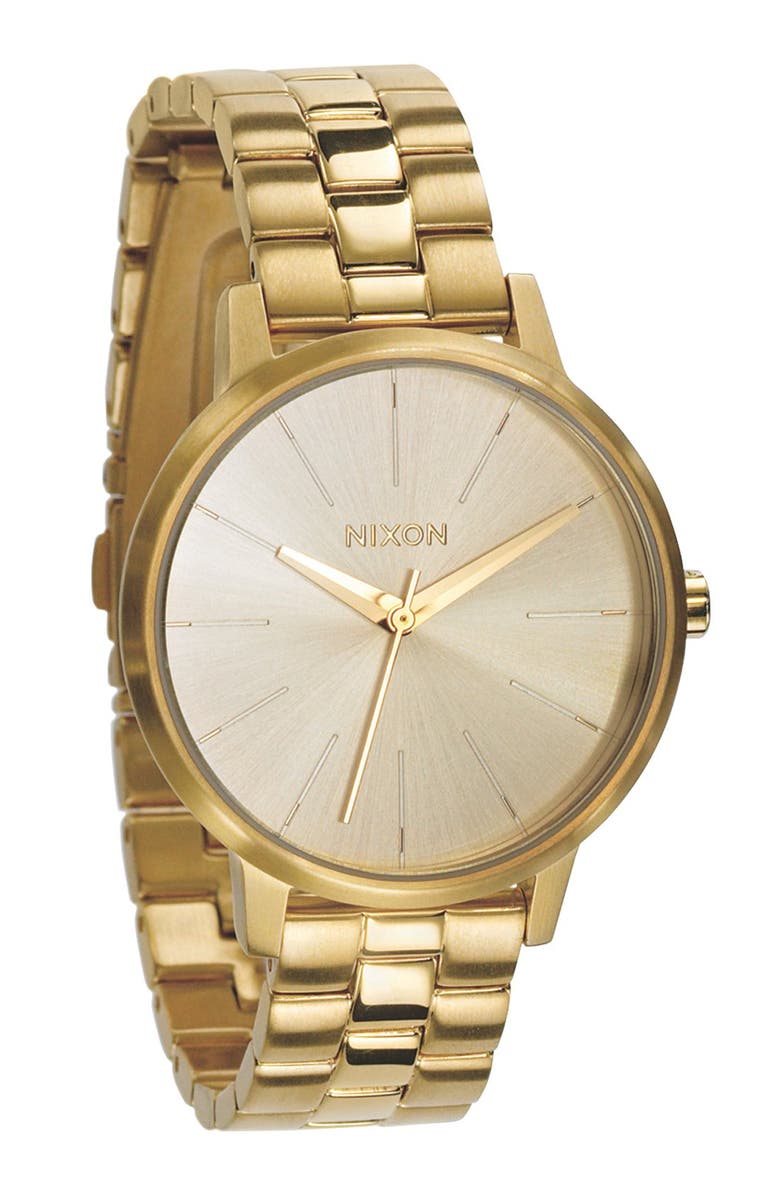 Nixon The Kensington Bracelet Watch, 37mm, Main, color, Gold