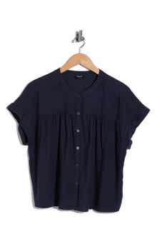 Splendid Short Sleeve Button-Up Top
