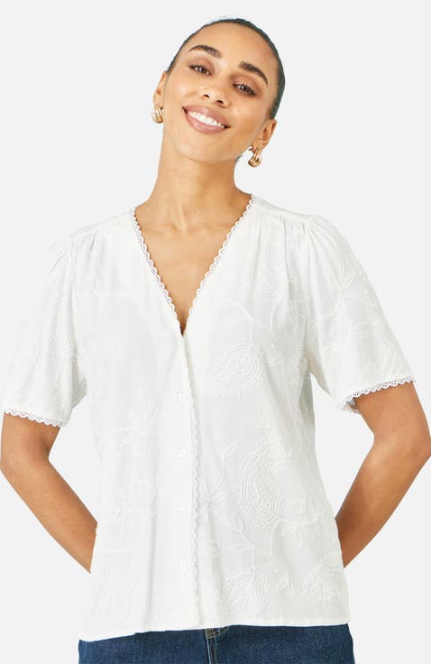 Paisley Viscose Embroidered Shirt