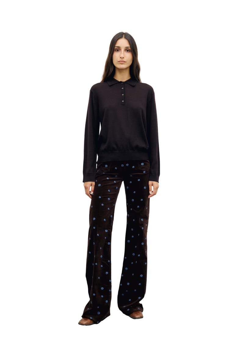 Rebeca Merino Polo Collar Jumper, Alternate, color, Brown