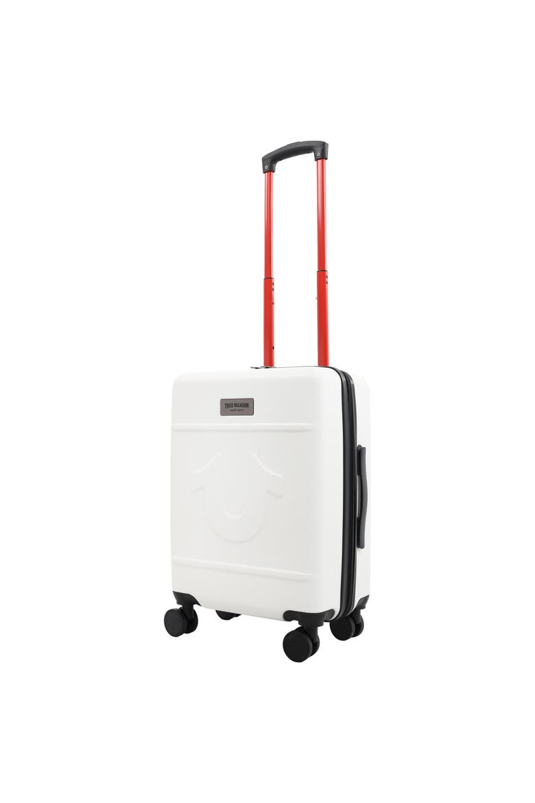Molded U 22" Expandable Hardside Carry-On Spinner Luggage, Main, color, WHITE
