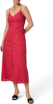 PAIGE Modena Linen & Cotton Midi Sundress