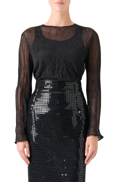 Crinkle Knit Sweater