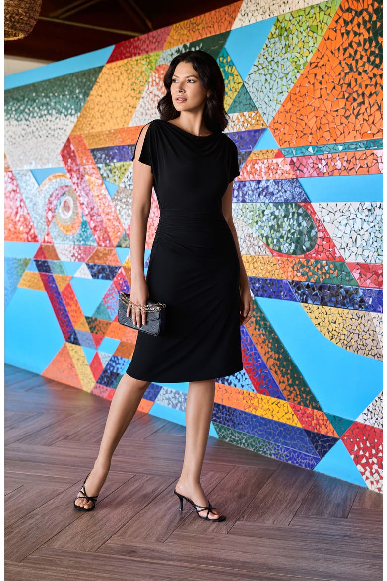 Kaia Shirred Side Jersey Body-Con Dress, Alternate, color, BLACK