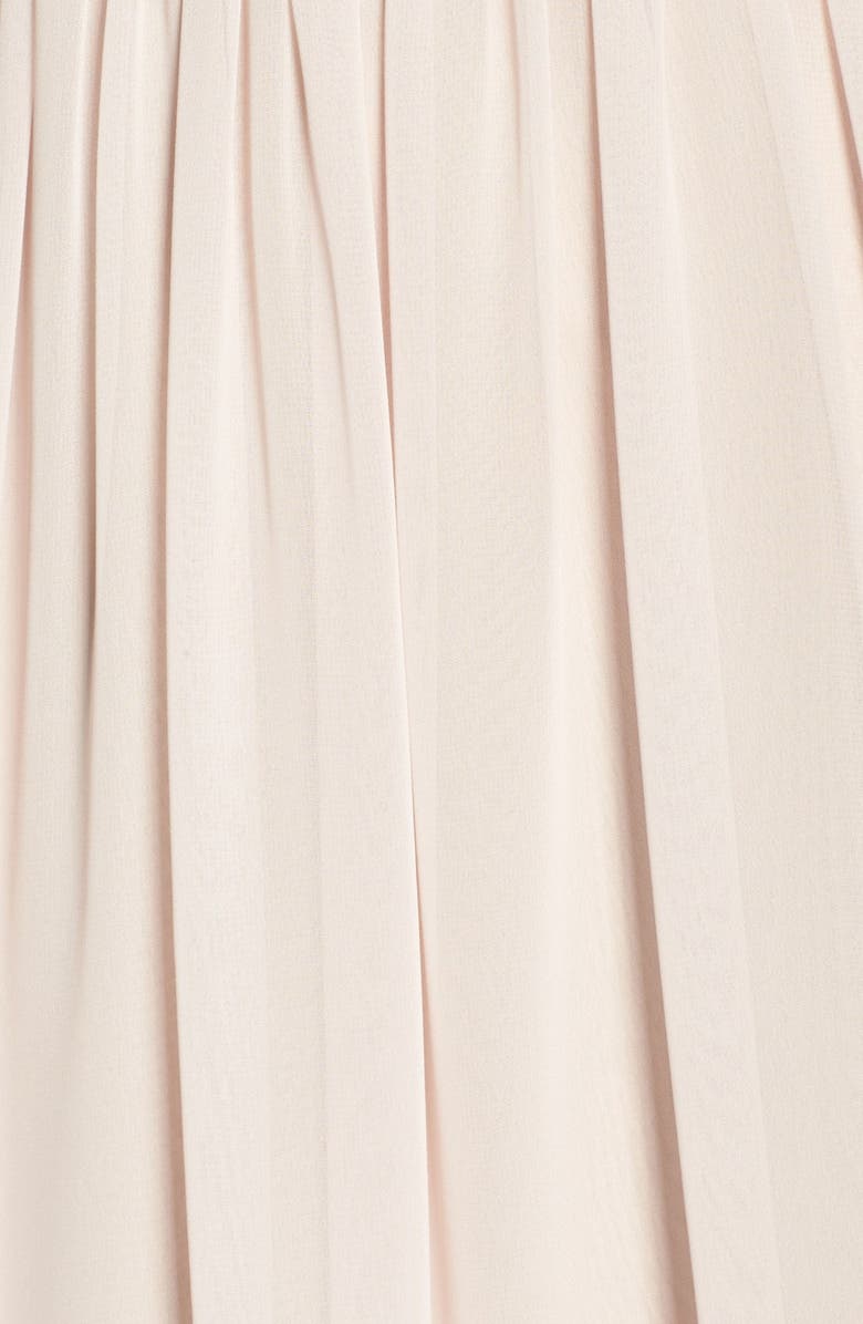 Hayley Paige Occasions Lace & Chiffon Halter Gown, Alternate, color, Rose/ Blush/ Cashmere