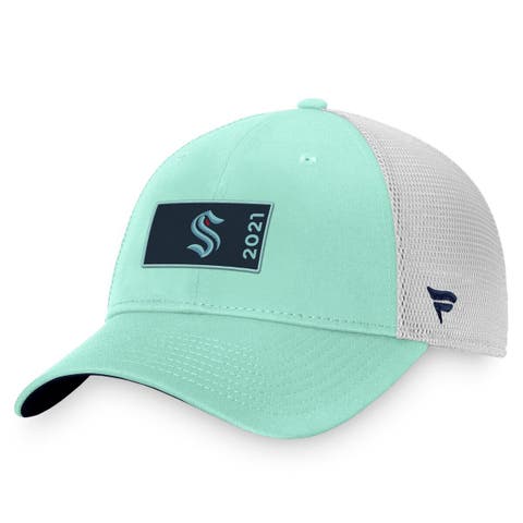 Men's Fanatics Branded Light Blue/White Seattle Kraken Authentic Pro Rink Trucker Snapback Hat