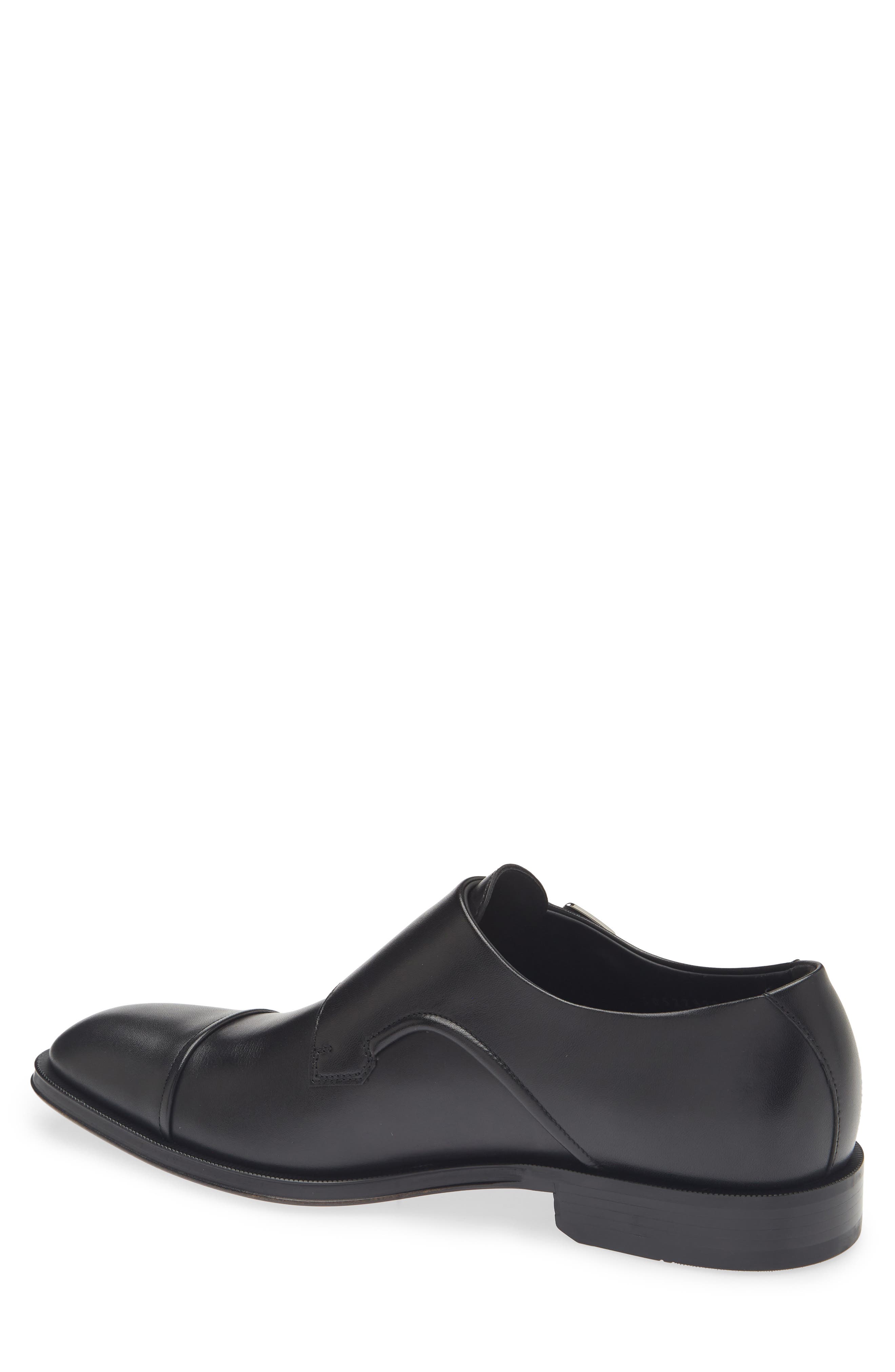 BOSS Derrek Double Monk Strap Cap Toe Shoe, Alternate, color, Black