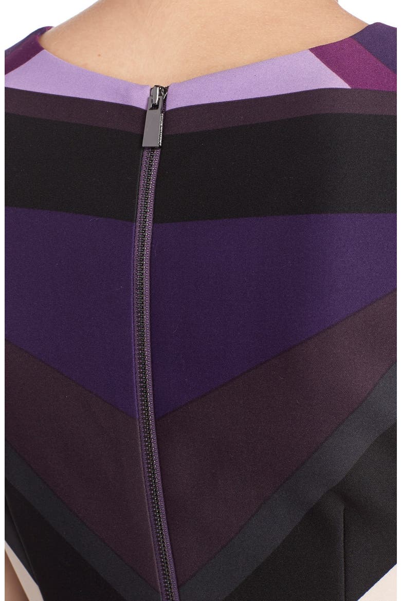 Colorblock Ponte Midi Dress, Alternate, color, PURPLE MULTI