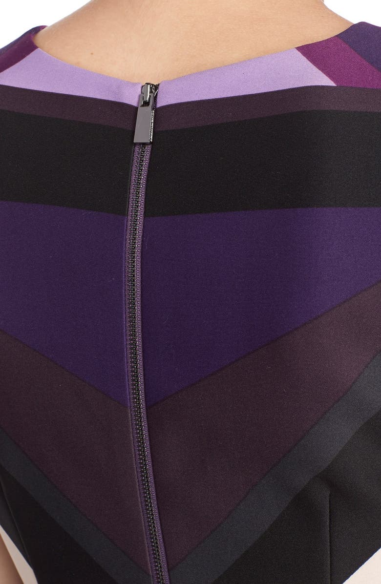 Vince Camuto Colorblock Ponte Midi Dress, Alternate, color,