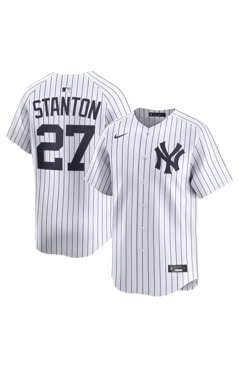 Nike Men's Nike Giancarlo Stanton White New York Yankees Home Limited Player Jersey, Main, color, 