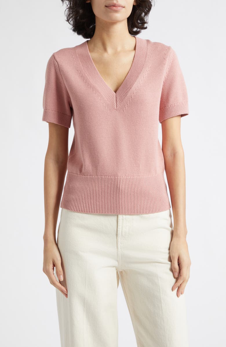 Reiss Valerie Cotton & Wool Sweater, Main, color, Pink