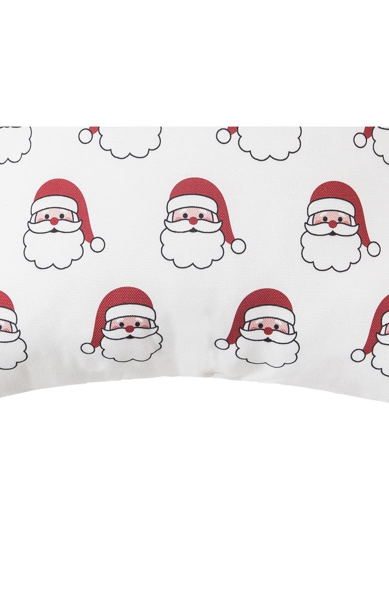 C&F Home Santa Season Christmas Throw Indoor/Outdoor Accent Pillow, 18" x 18", Alternate, color, Red