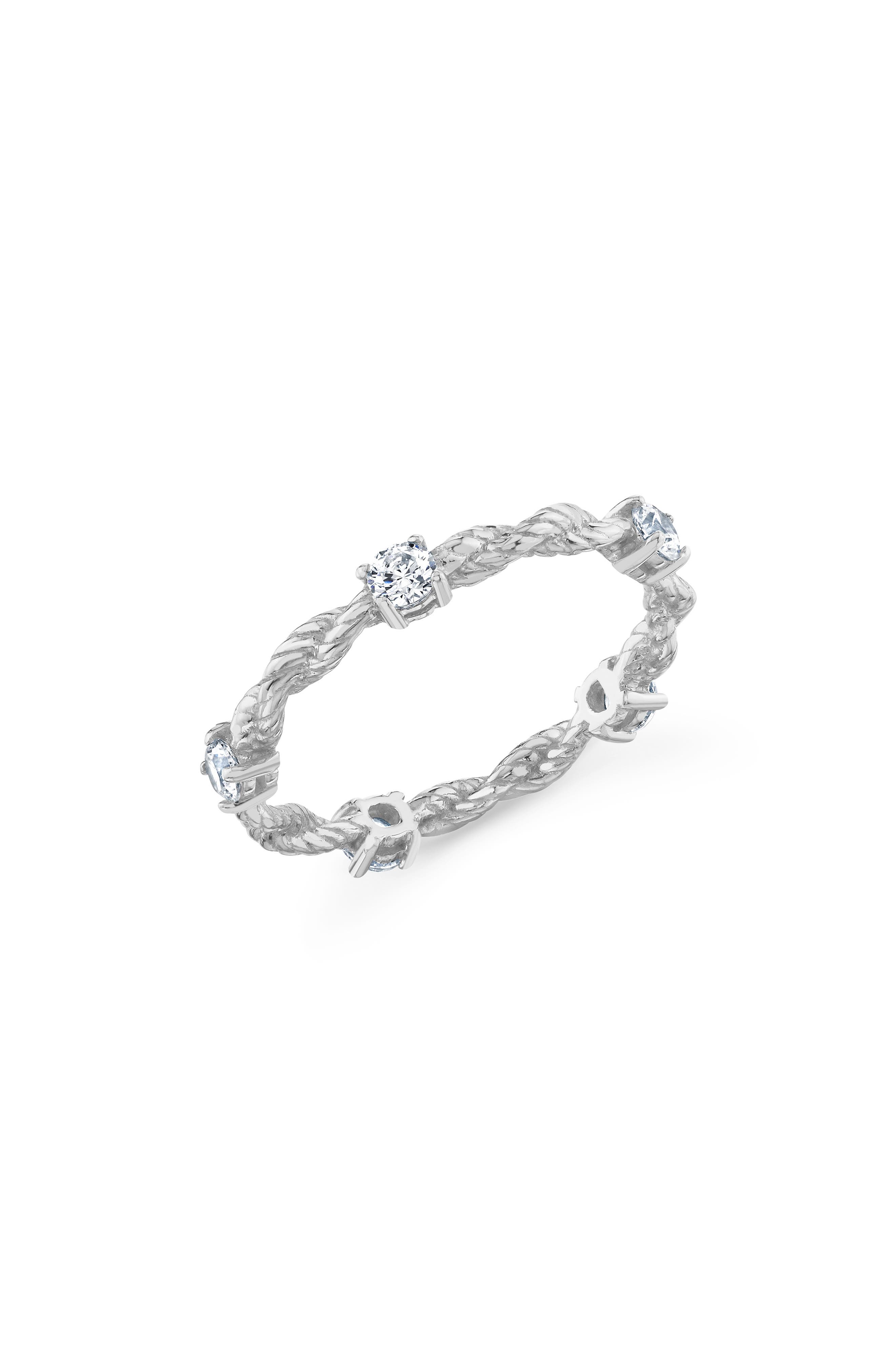selected PURE PLATINUM / CLEAR STONE