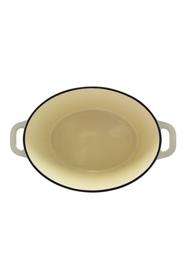 International Neo 8-Quart Cast Iron Oval Covered Dutch Oven, Alternate, color, MERINGUE