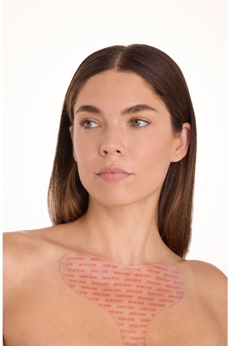 Reusable Décolletage Chest Wrinkle Patch, Alternate, color, PINK