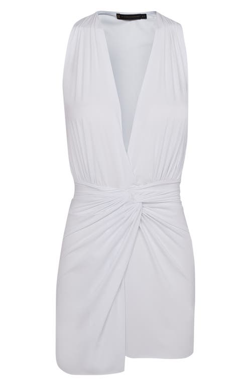 Vix Paula Hermanny Karina Twist Front Cover-up Minidress In White