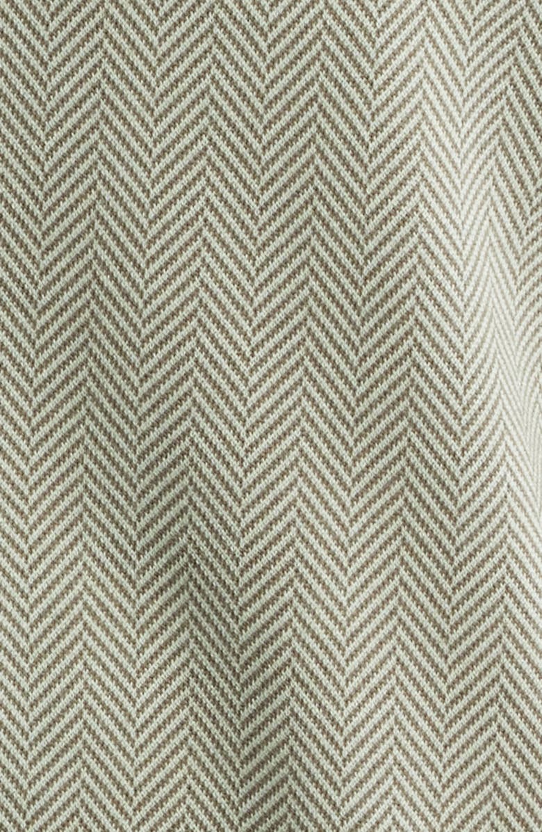 Robert Barakett Nino Herringbone Short Sleeve Cotton Knit Button-Up Shirt, Alternate, color, Green